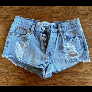 Brandy Melville Button-Up Jean shorts